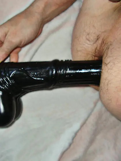 I'm riding my big black dildo