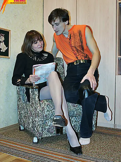 Pantyhose couple hardcore sex