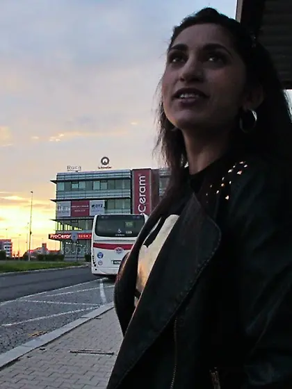 Foxy black haired cutie