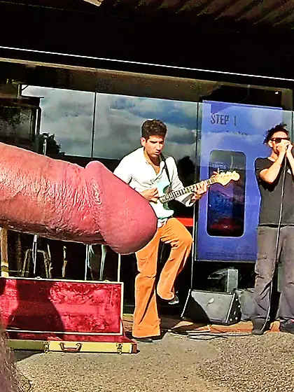 WNBR Byron Bay public erection sidewalk pleasure