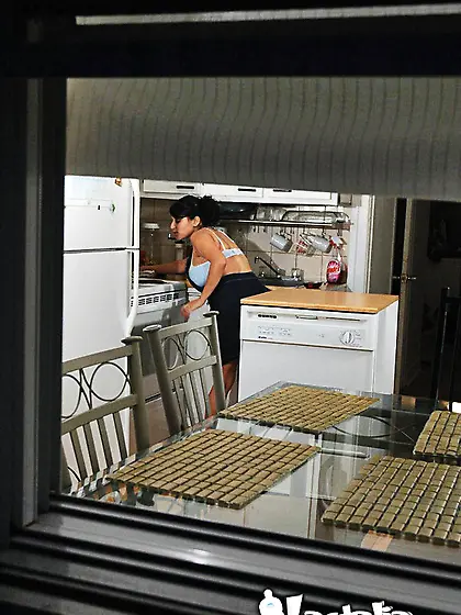 Filthy mom horny cleaning