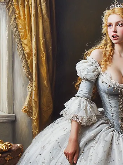 Discovering the queen's golden dildos