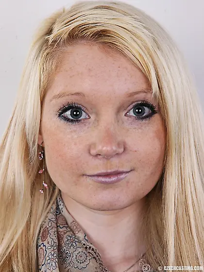 Longhaired blonde strips show