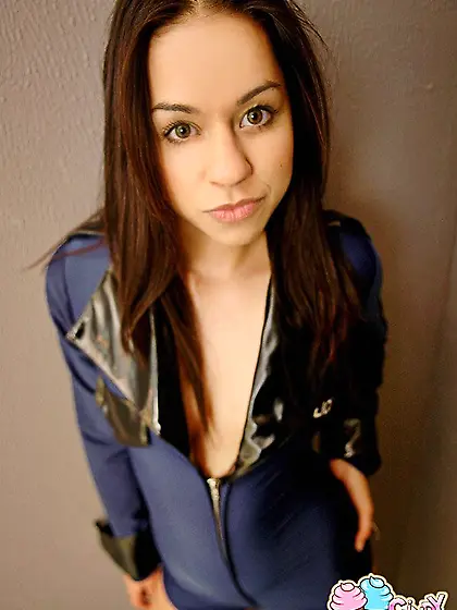 Small titted Cindy Cupcakes takes off her tight fit police unifo