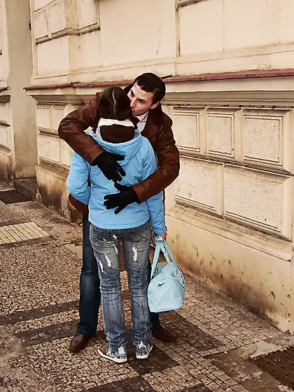 Mandy was walking around