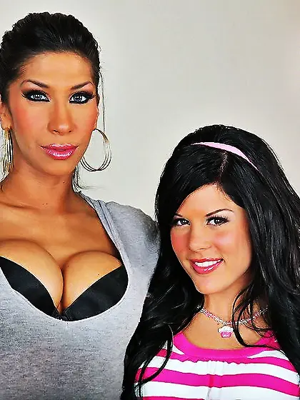 Madison Parker and Kayla Carrera get ass fucked through a hole i