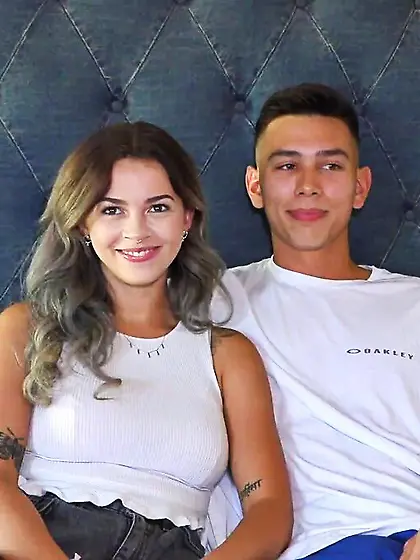 Young busty cutie stiffed with hot guy's...