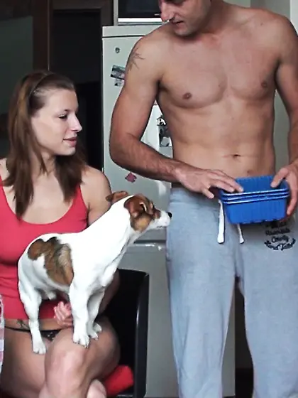 Long-legged brunette nailed hard