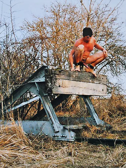 Maso Guy Outdoor in public with Erection