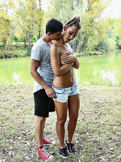 Slut is invited to the lake to get it on with romantic date to t