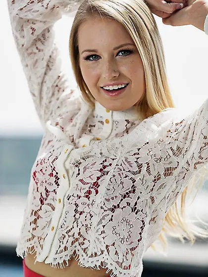 Superb blondes wearing black