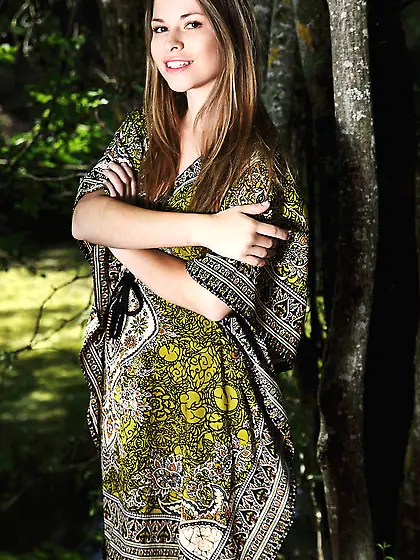 Brunette naked forest