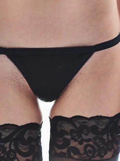 Elegant teen black stockings