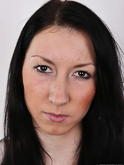 Slender dark hair chick