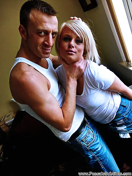 Busty blonde blue eyes