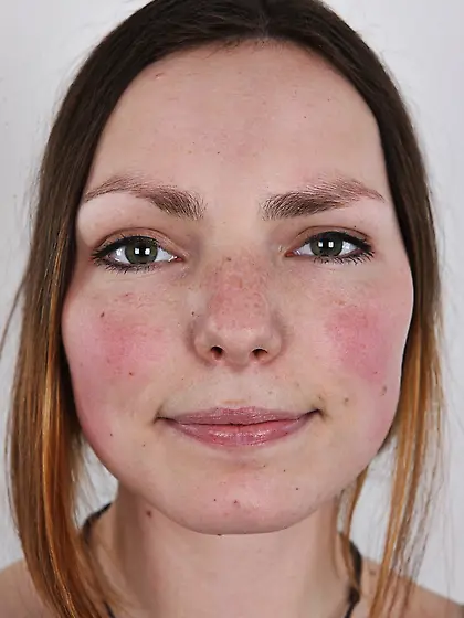 Young woman was hired as a porn model and posed naked in an empt