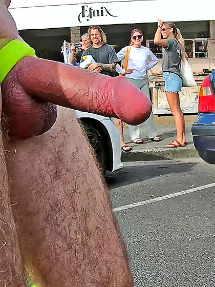 WNBR CFNM CMNM public erection Byron Bay happy