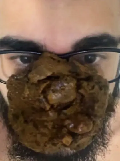 Face full of SHIT scat