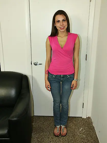 Naughty Jennifer Blaze teases with her thin body then becomes ba