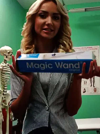 Naughty blonde seduces doc