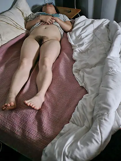 Korean wife resting after fucking