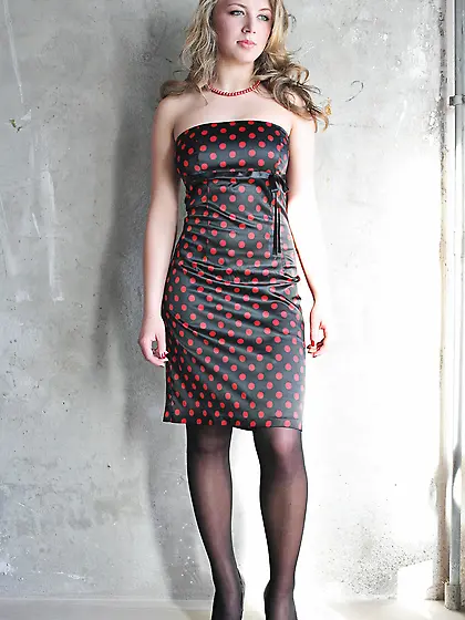 Masha B joyfully rolls her eyes as she shows off her body