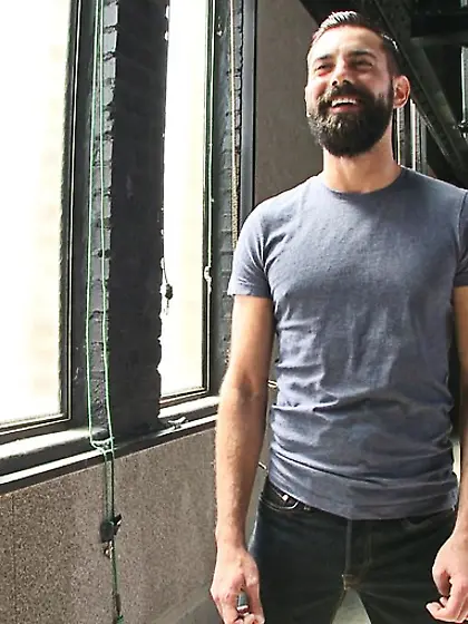 Bent bound stud beard