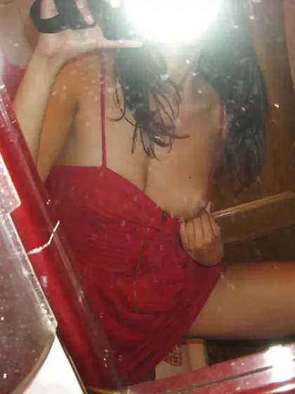 Me posing in bathroom