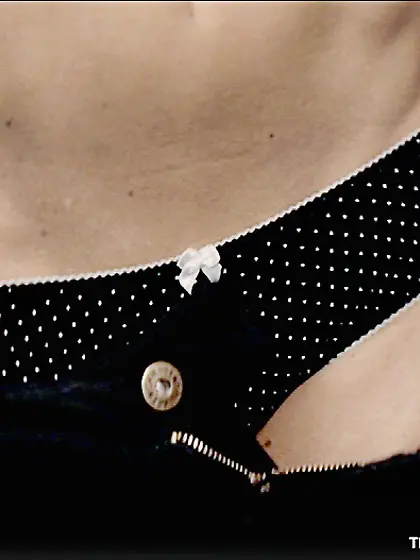 Fetching blonde slides tight