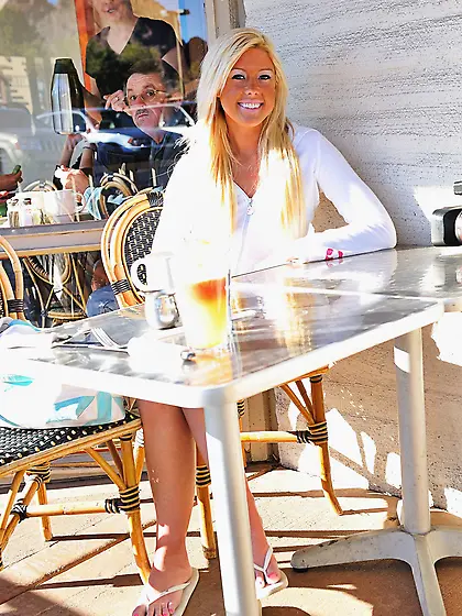 Cute blonde Tiffany FTV takes off her shorts and panties to stic