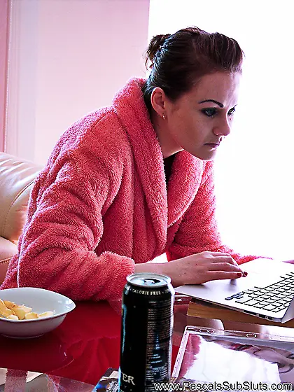 Busty brunette pink gown