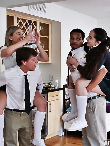 Shy innocent schoolgirl