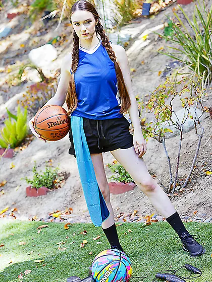 Sporty babes Destiny Cruz,  Hazel Moore and Naudi Nala get pounde