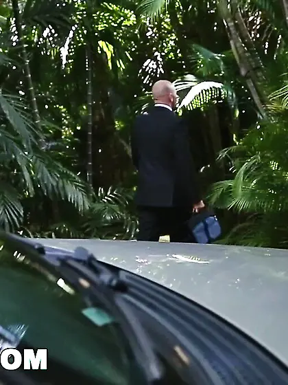 Muscular man pile drives cute teen