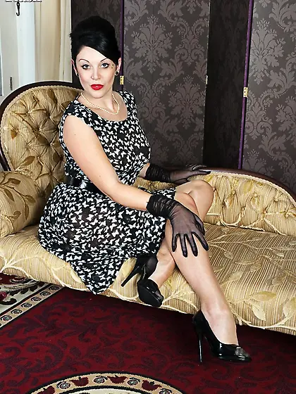 Nylon stockings mature