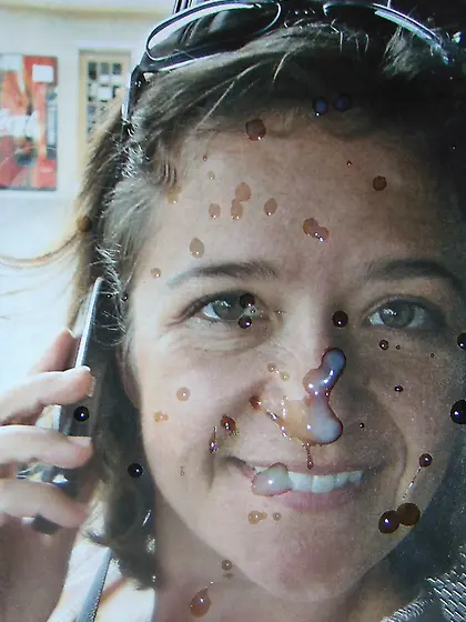 Cum tribute over wifes face