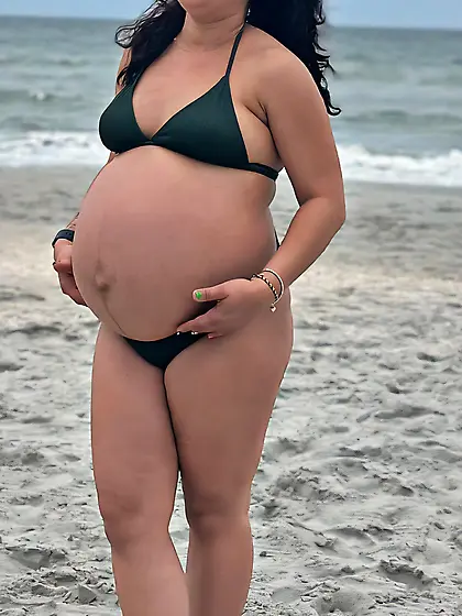 Pregnant on the beach