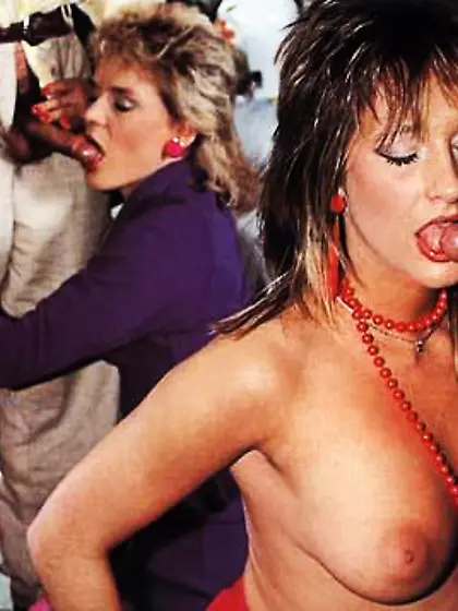 Slutty redhead drinking hot jizz from a hairy...