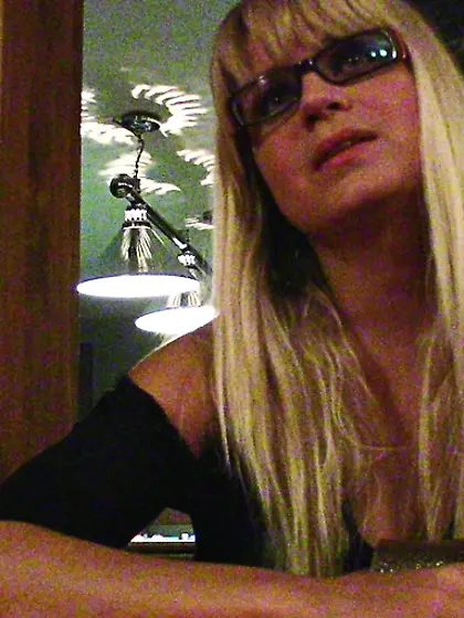 Horny glasses wearing milf