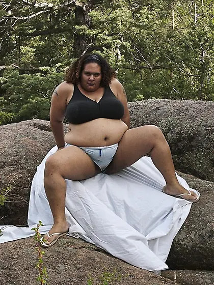 BBW Flashing Curvy Baby Girl from United...