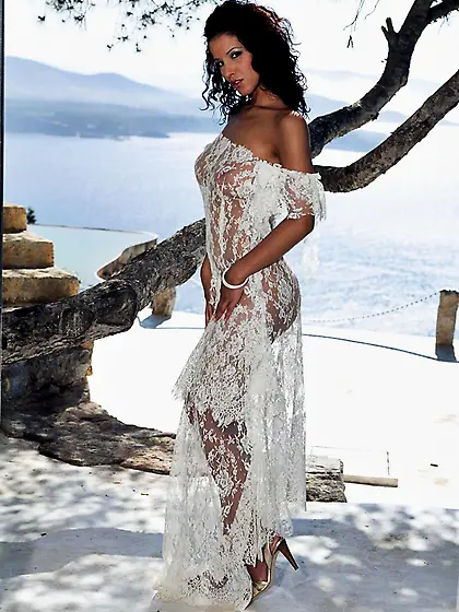 Angel Dark with big tits and shaved pussy gets double fucked in