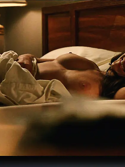 Well-appointed backyard pool topless