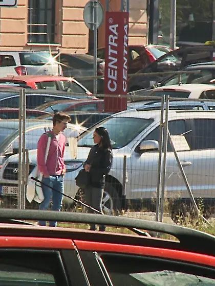 Brunette tight jeans hotly