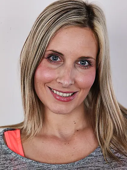 Hot tattooed blonde babe