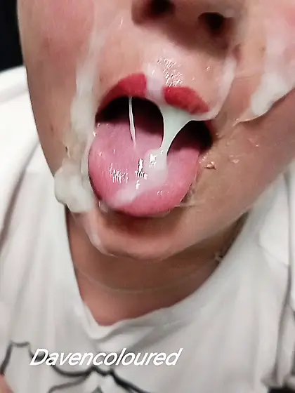 So much prettier with a face covered in cum