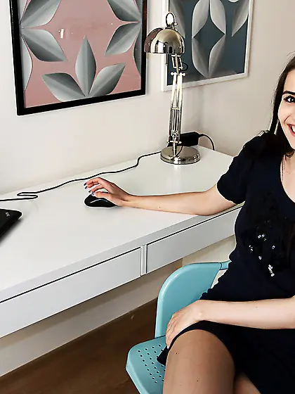 American european desk masturbation