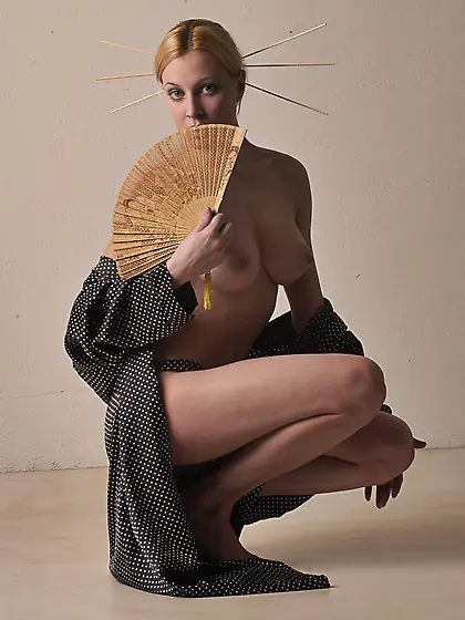 Jamie Narkiss takes her black robe off and shows us her perky li