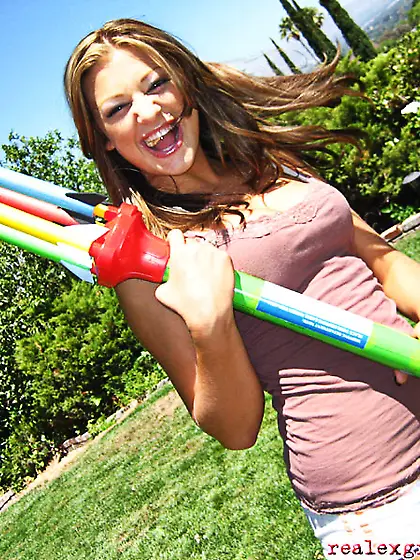 Hands knees blonde tramp