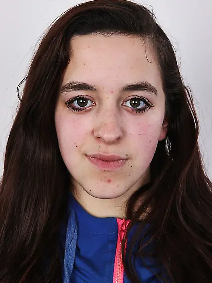 Lovely tattooed brunette teen