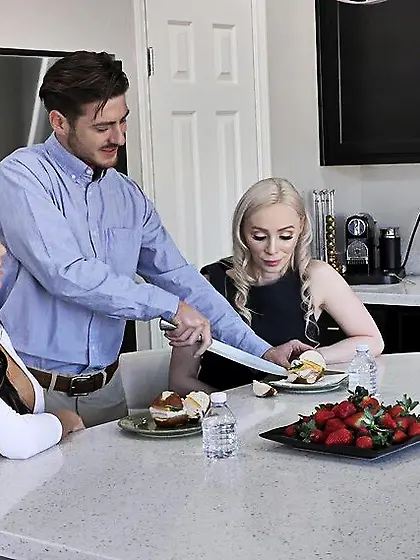 Small-titty blonde teen seduced